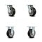 Service Caster 5 Inch Rubber on Aluminum Caster Set with Ball Bearings 2 Swivel 2 Rigid SCC SCC-30CS520-RAB-2-R520-2 - alternate 1